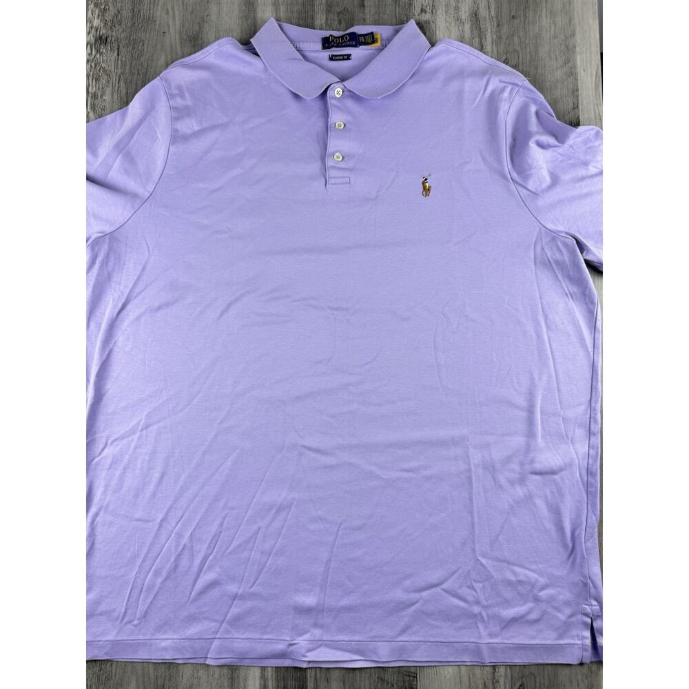 Polo Ralph Lauren shirt men XXL Purple Cotton
